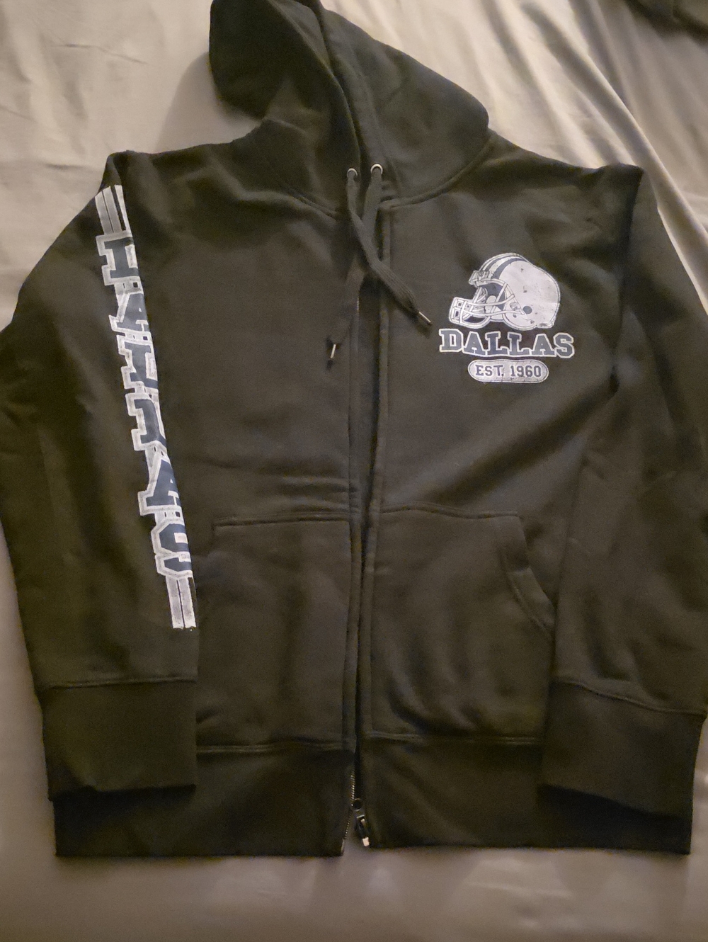 Dallas Women Black Zip-Up Hoodie
